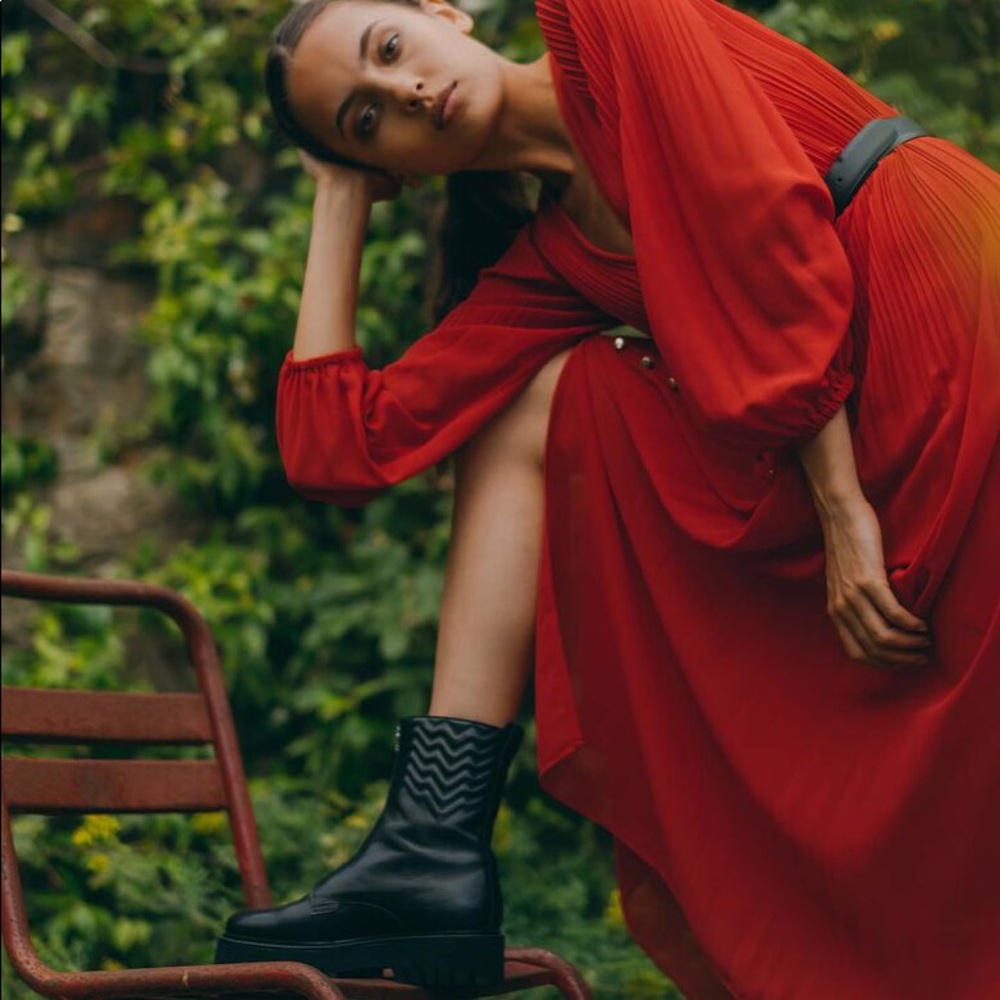 Maje pleated dress